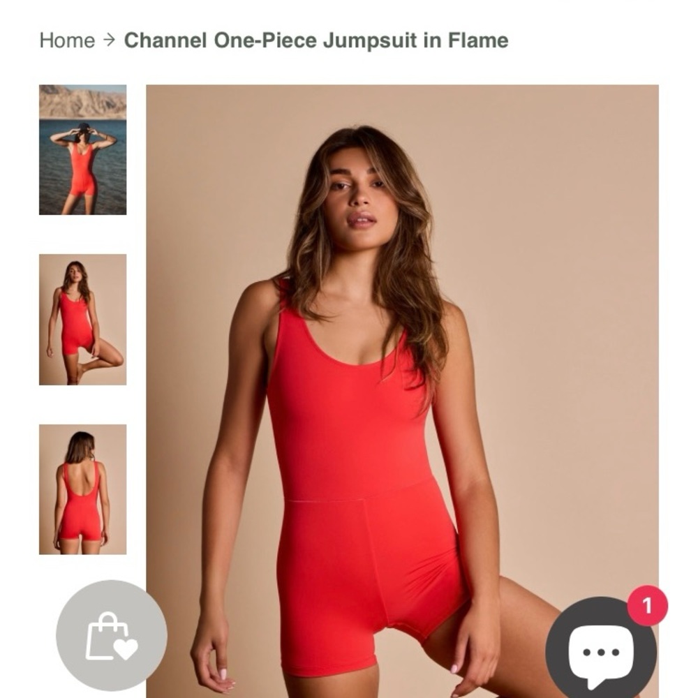 NWT CHANEL One-Piece Swimsuit in Red